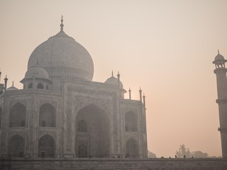 Fototapeta na wymiar Visiting the Taj Mahal in Agra