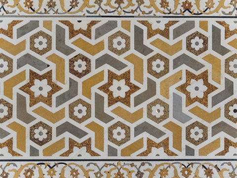 tiles at the baby taj mahal in agra - an incredible art and hard