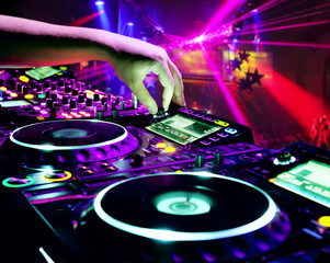 Dj playing the track