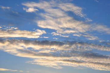 Clouds in the blue sky