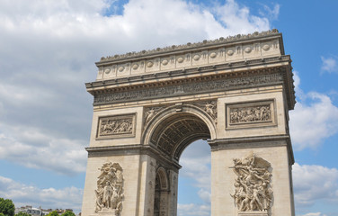 Fototapeta na wymiar Triumphal Arch in Paris, France