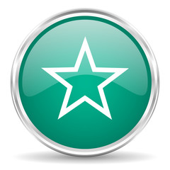 Fototapeta premium star blue glossy circle web icon