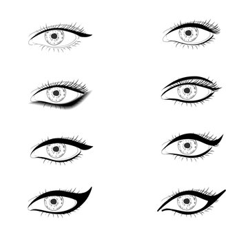 Different ways to put eyelid makeup