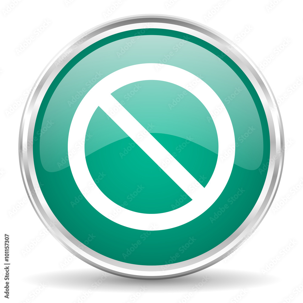 Poster access denied blue glossy circle web icon
