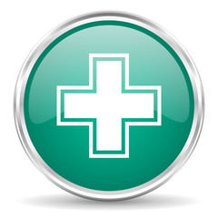 pharmacy blue glossy circle web icon