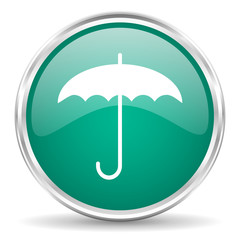 umbrella blue glossy circle web icon