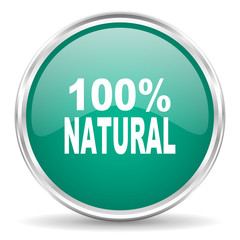 natural blue glossy circle web icon