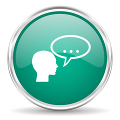 forum blue glossy circle web icon