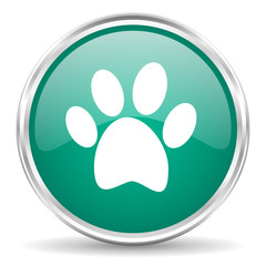 foot blue glossy circle web icon