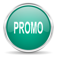promo blue glossy circle web icon