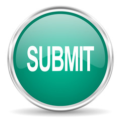 submit blue glossy circle web icon
