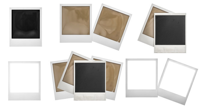 Photo frames polaroid isolated. Photo scrapbook
