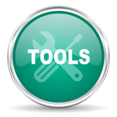 tools blue glossy circle web icon