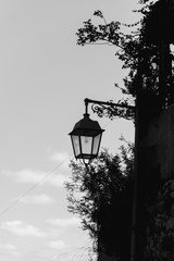 vintage style picture with an ancient street lamp