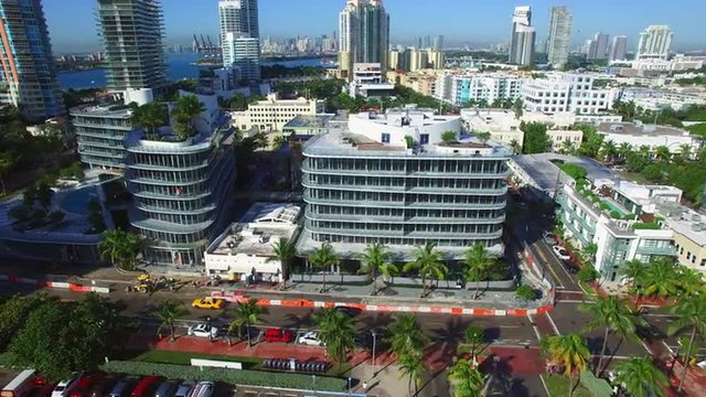 Stock video of construction in Miami Beach south of 5th Street
