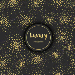 Luxury Golden Modern Background or Card with Golden Dots.