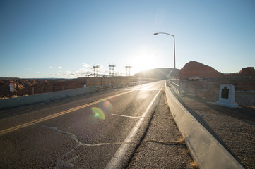 Fototapeta premium road in the sun