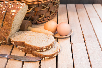 Baking cake in rural kitchen