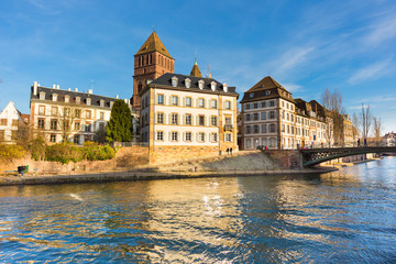 Strasbourg, water canal in Petite France area.