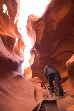 Person In The Antelope Canyon