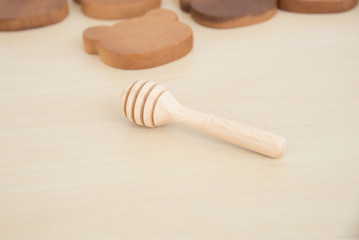 wooden bear tray pieces