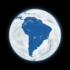 South America on planet Earth