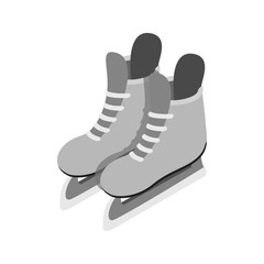 Ice skates isometric 3d icon