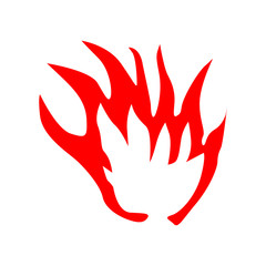 Fire flames silhouette