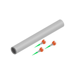 Ninja weapon isometric 3d icon 