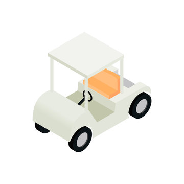 Golf Car Isometric 3d Icon