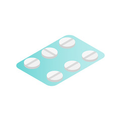 Birth control pills isometric icon