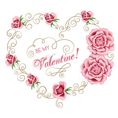 Valentines day flower card