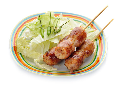 Thai food - East-Northern Thai Grilled Rice Sausages (Fermented