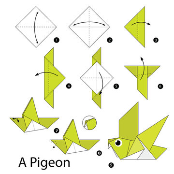 step by step instructions how to make origami A Bird.
