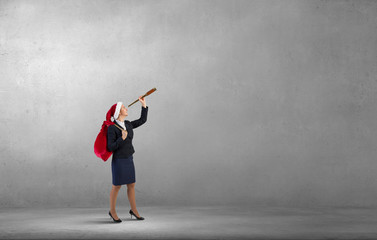 Santa woman in search