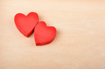 Obraz premium Heart on wooden background