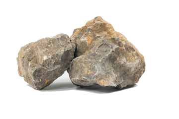 Basalt rock isolate on white
