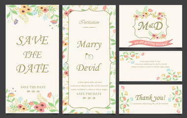 Fototapeta na wymiar wedding invitation card template