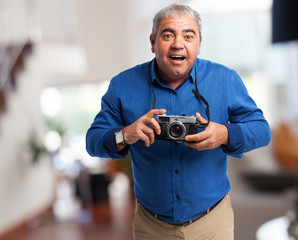 man using camera