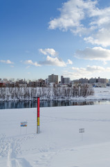 冬の豊平川