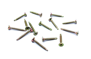Screws isolated on white background