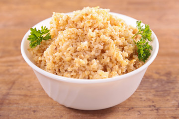 bowl with bulgur