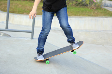 skateboard on skatepark