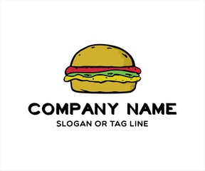 hot burger yummy logo