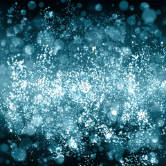 Abstract blue background with bokeh. Cyan and light blue blurred backdrop
