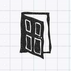 Simple doodle of a door