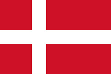 National flag of Denmark - obrazy, fototapety, plakaty