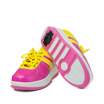 Pair of pink heelys