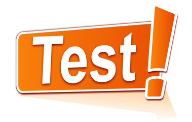test sur étiquette orange