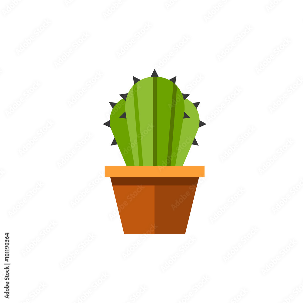 Poster Cactus in flower pot 2